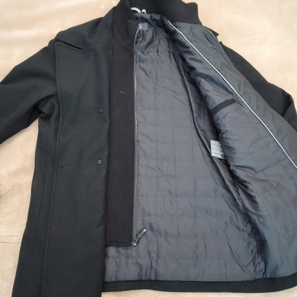 Kenneth Cole Reaction Wool Blend Double Breasted Coat / Jacket - Picture 4 of 7